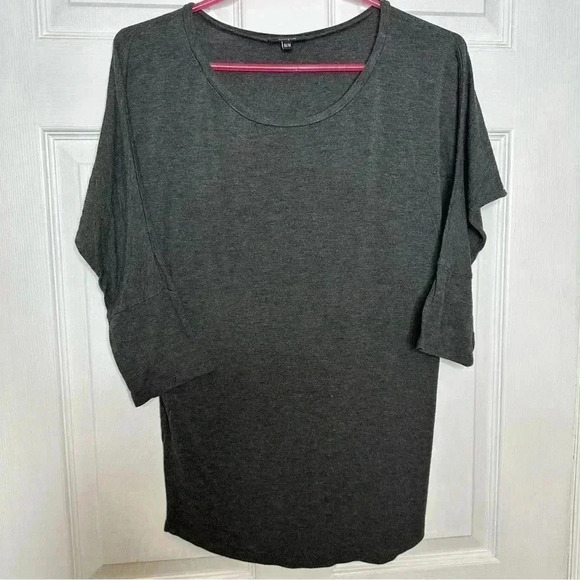 Eclipse Shirt 3/4 Dolman Sleeves Grey Size Medium - Picture 1 of 16